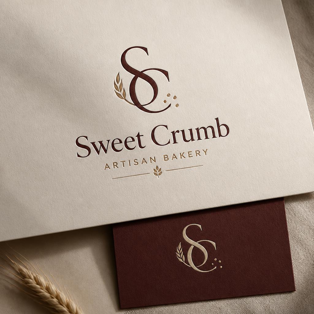 Sweet Crumb refined artisan bakery brand identity after rebrand