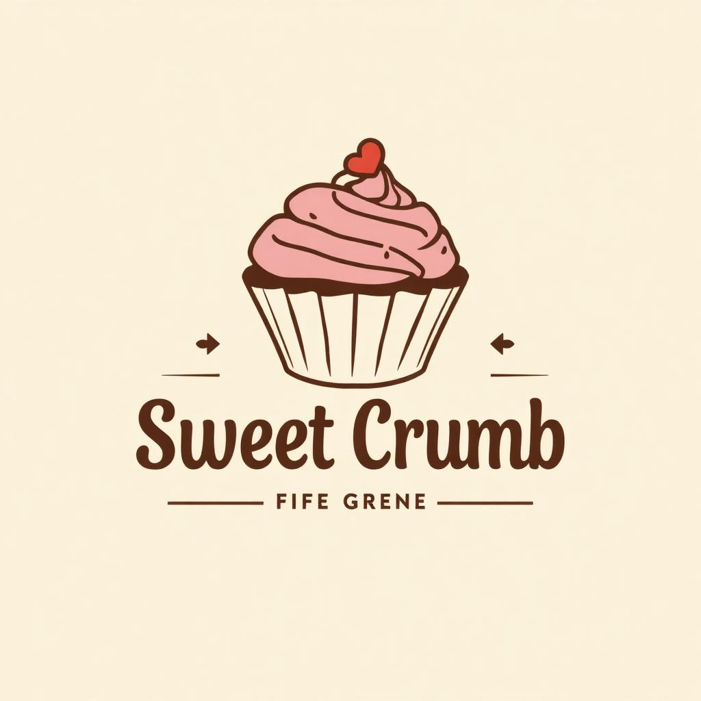 Sweet Crumb bakery original amateur logo before rebrand